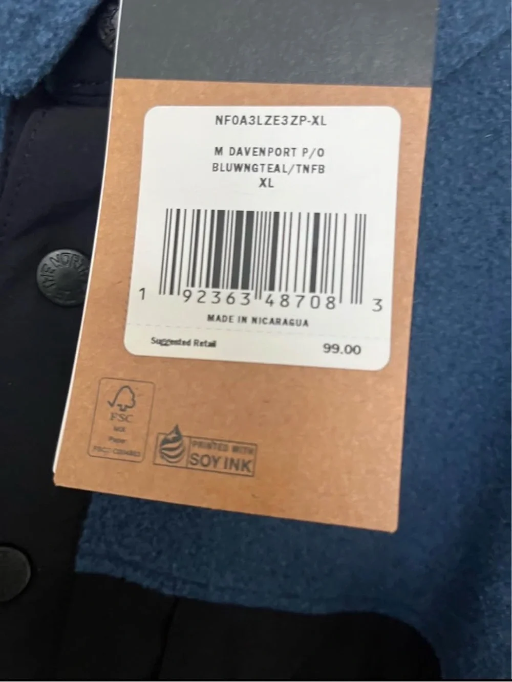 The North Face button front